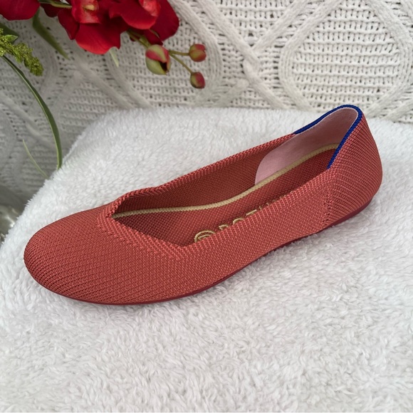 ROTHY'S | Pink Persimmon Retired Marina Round Toe Sustainable Flats - Picture 7 of 15